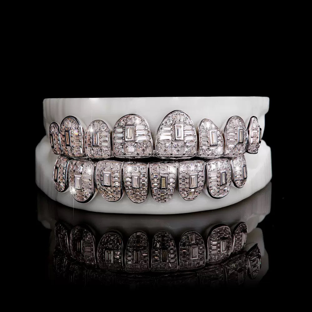 Custom grillz & Double row diamond grillz