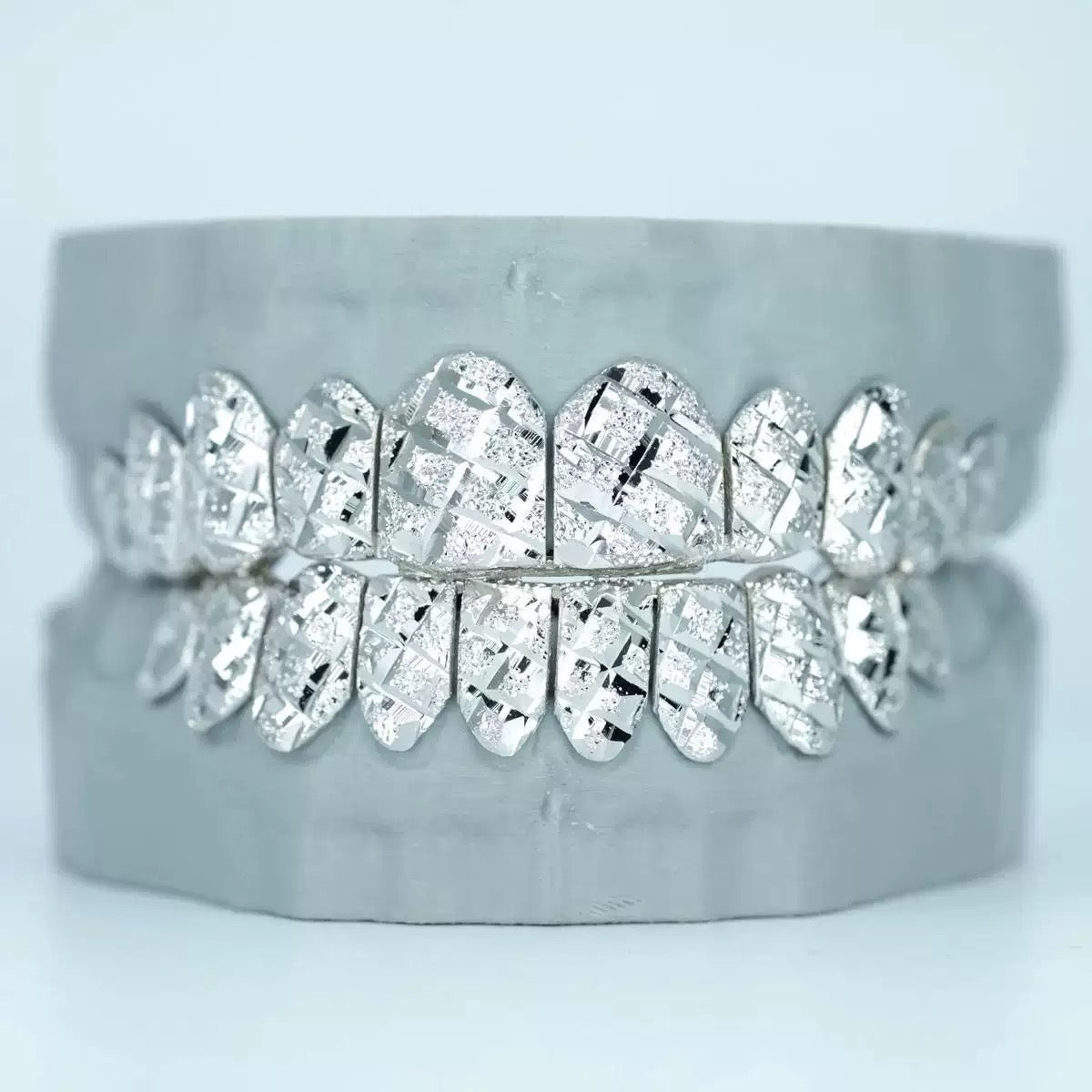 Custom grill & Silver Starburst grillz