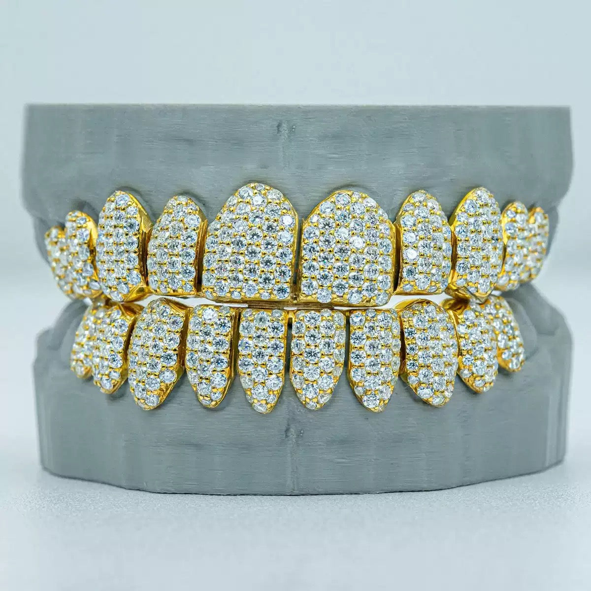 Custom grill & Honeycomb diamond grillz