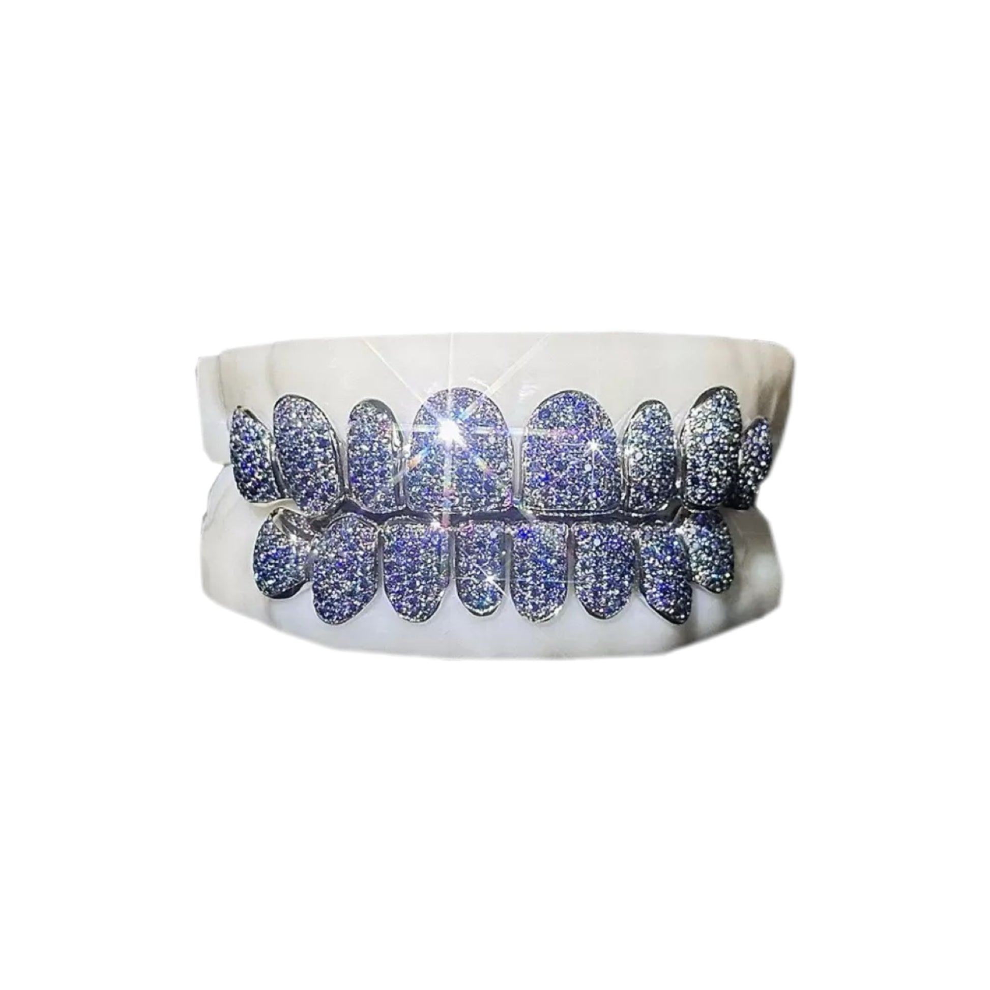 Custom Grill & Honeycomb Blue Diamond Grillz