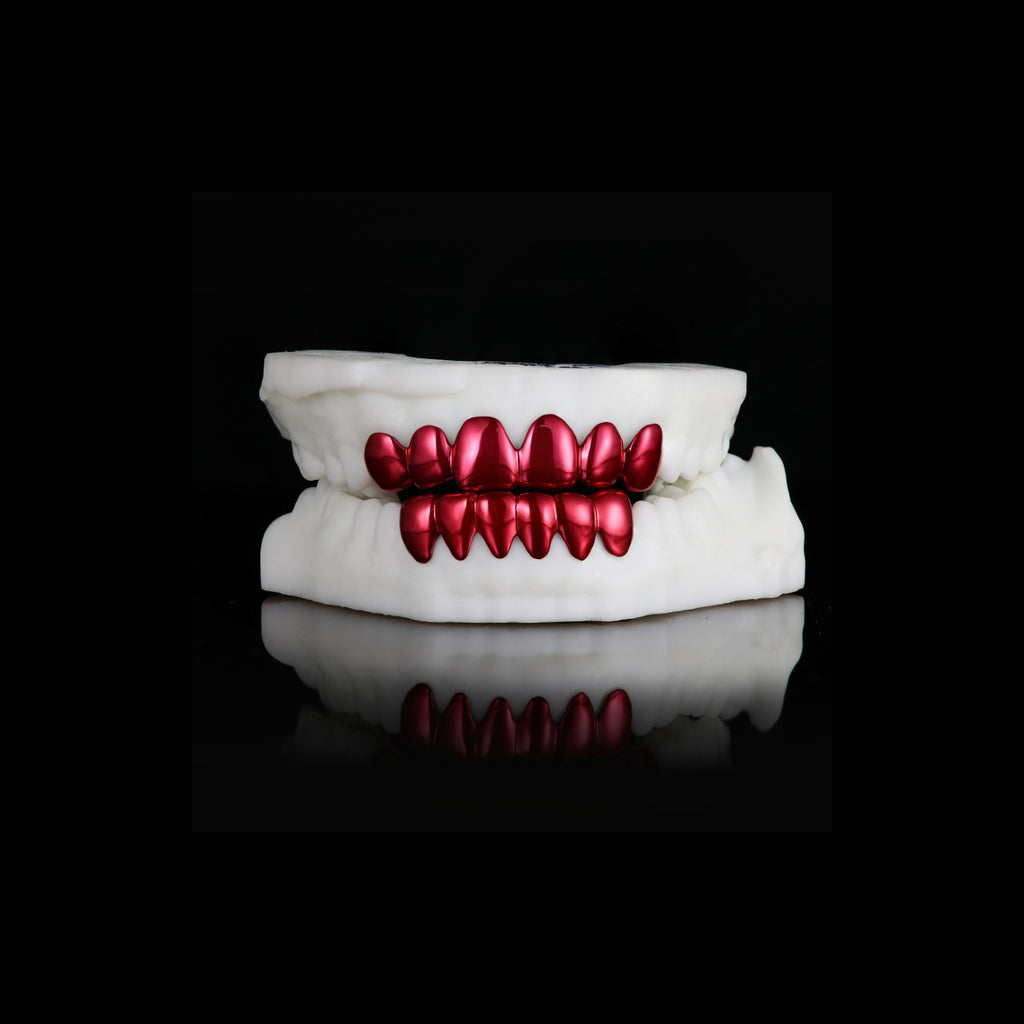 Custom grill & Red laser plating grillz