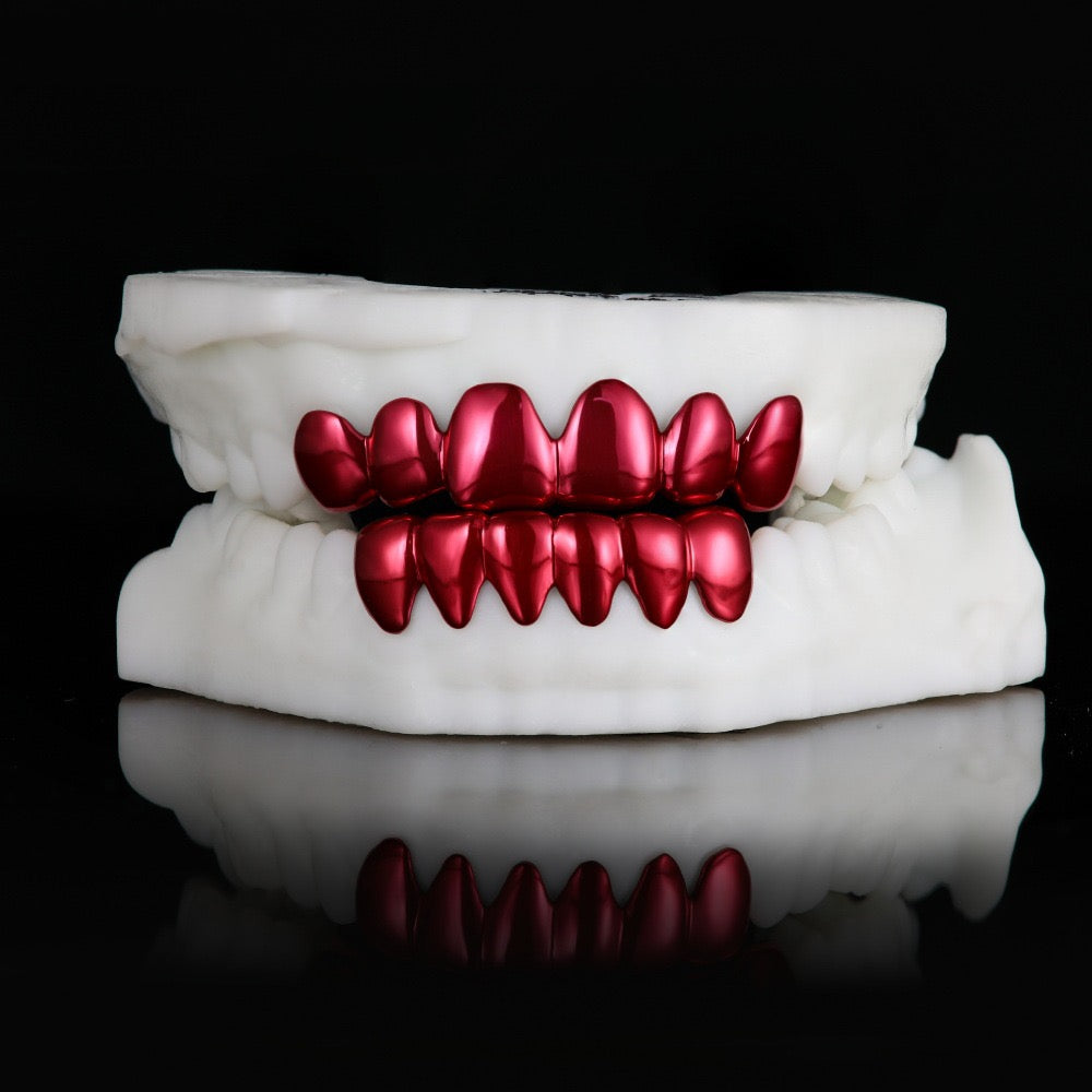 Custom grill & Red laser plating grillz