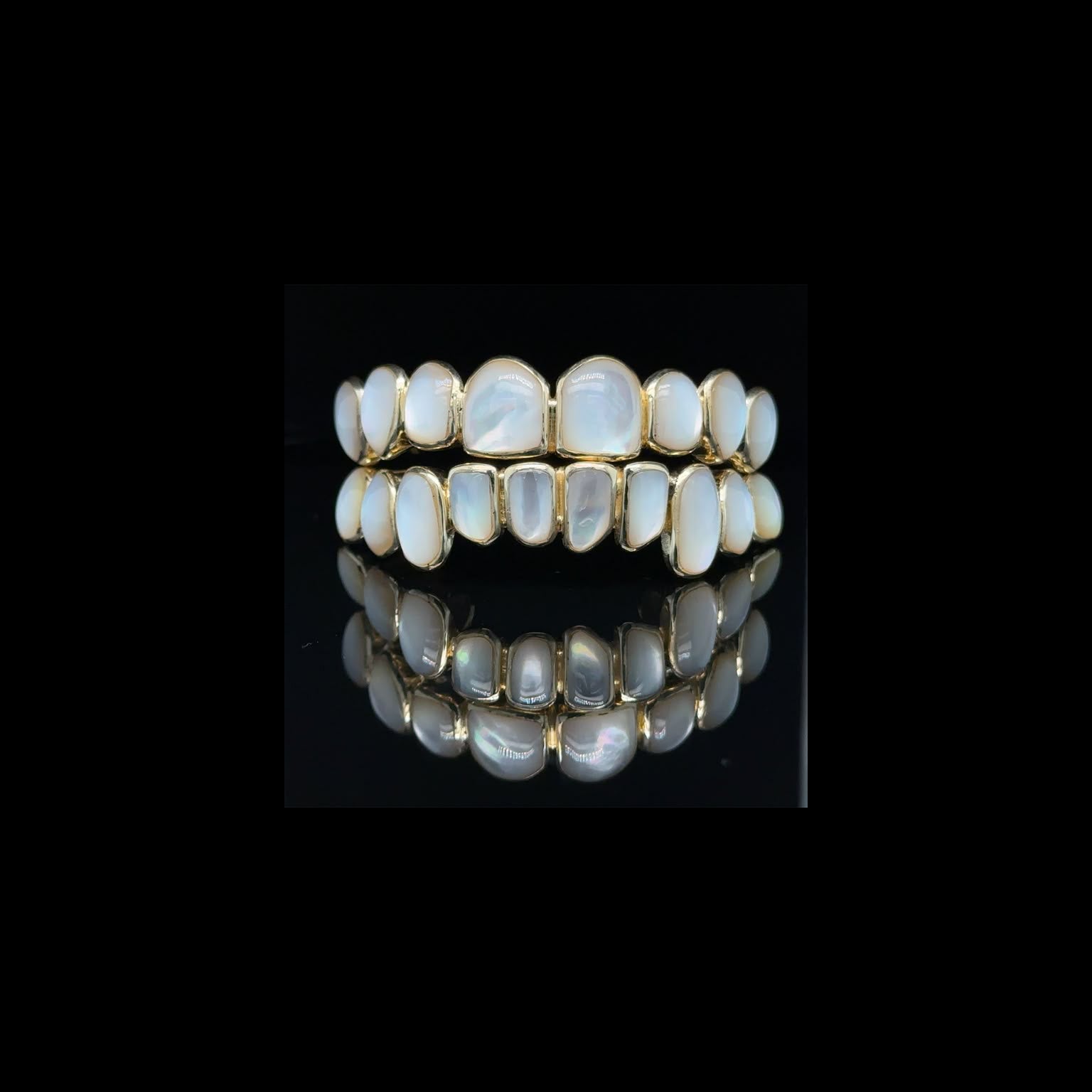 Custom grill & White Mother of Pearl grillz