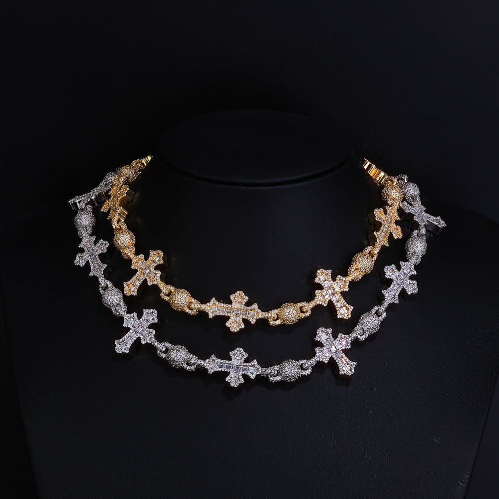 Moissanite Cross Chain Custom Hip Hop Necklace