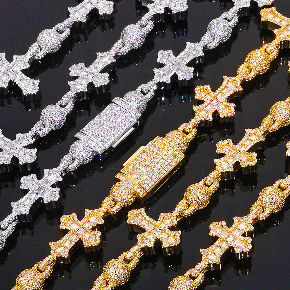 Moissanite Cross Chain Custom Hip Hop Necklace