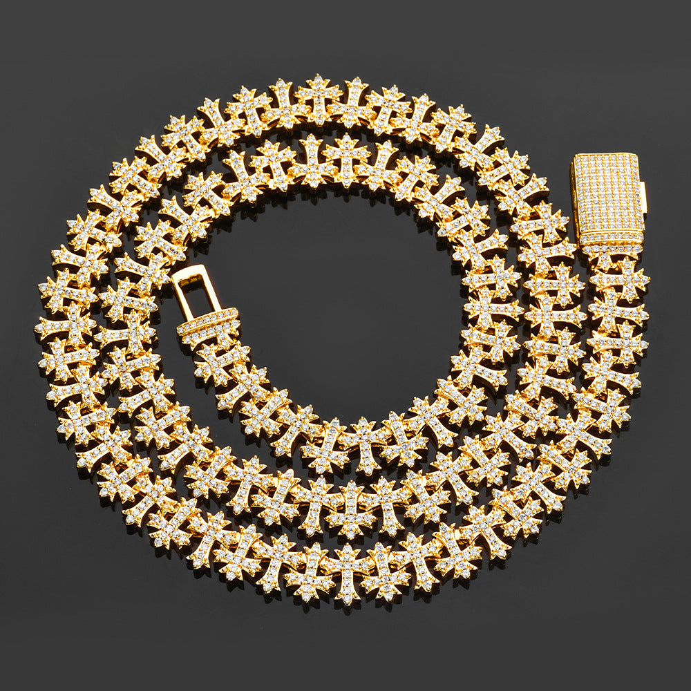 Custom Jewelry & Hip Hop Cross Chain Moissanite Men's Jewelry