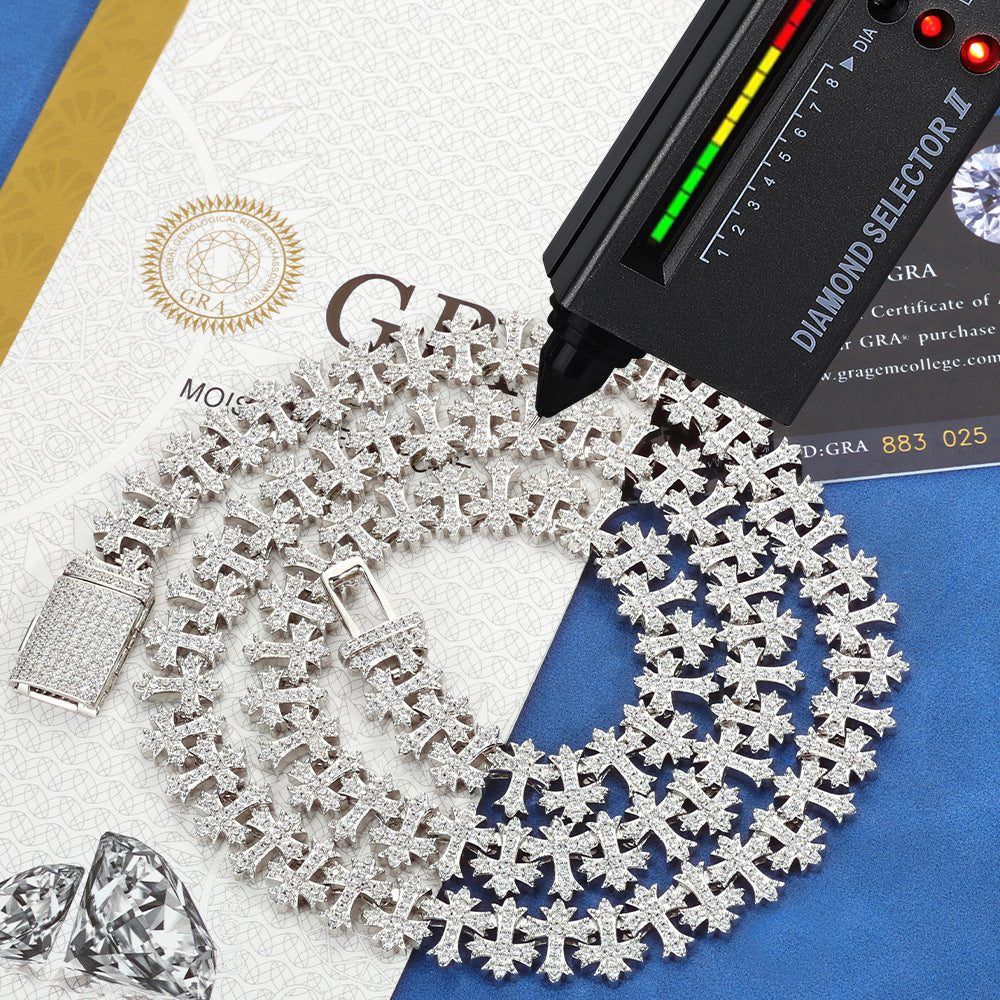 Custom Jewelry & Hip Hop Cross Chain Moissanite Men's Jewelry
