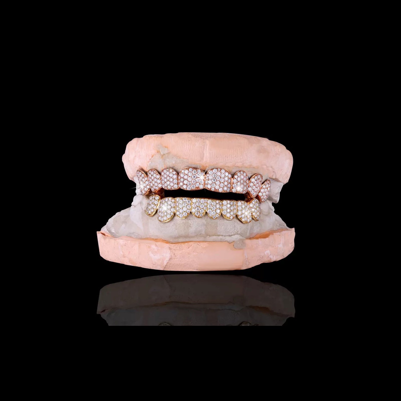 Custom grillz & Diamond  8 top and 8 bottom grillz