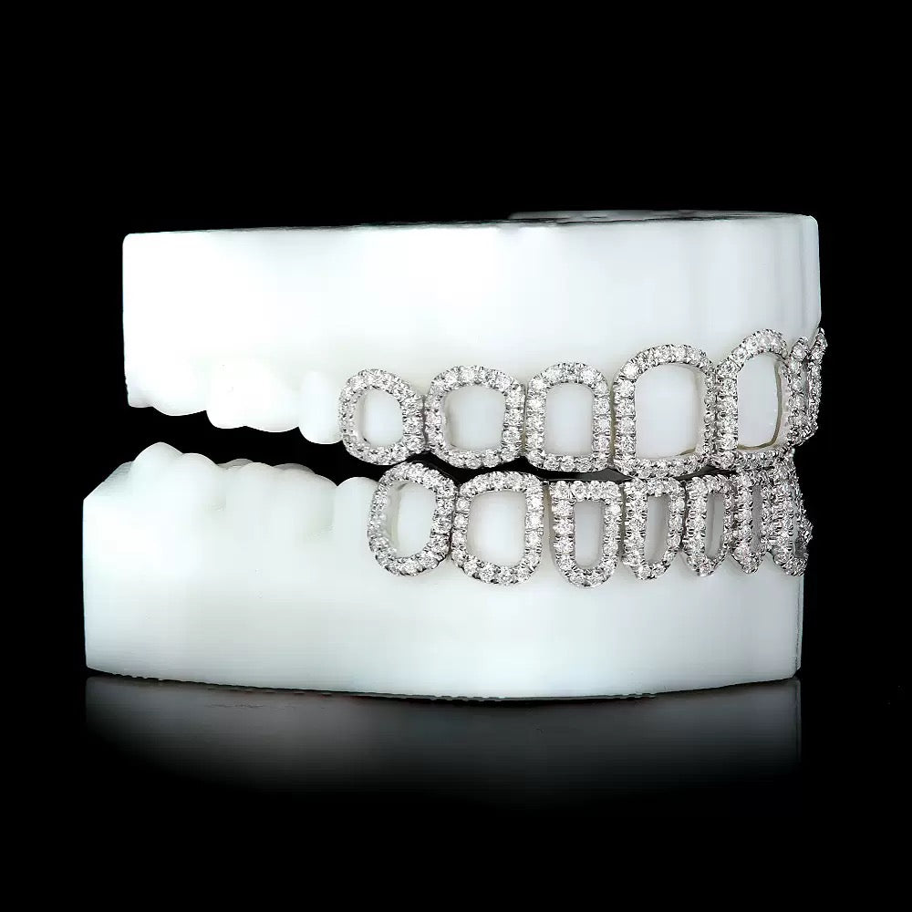 Custom Grillz & Open face moissanite diamond grillz