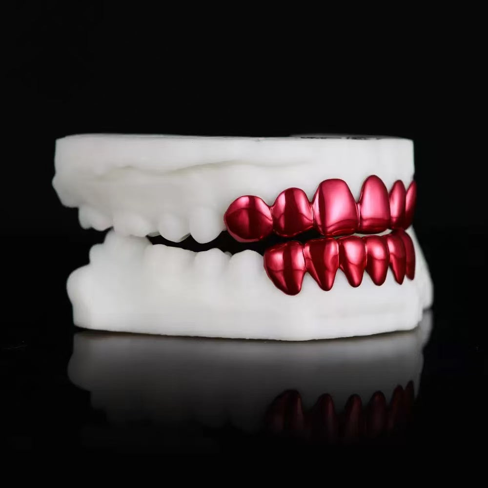 Custom grill & Red laser plating grillz