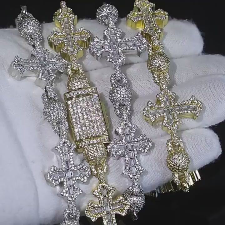Moissanite Cross Chain Custom Hip Hop Necklace