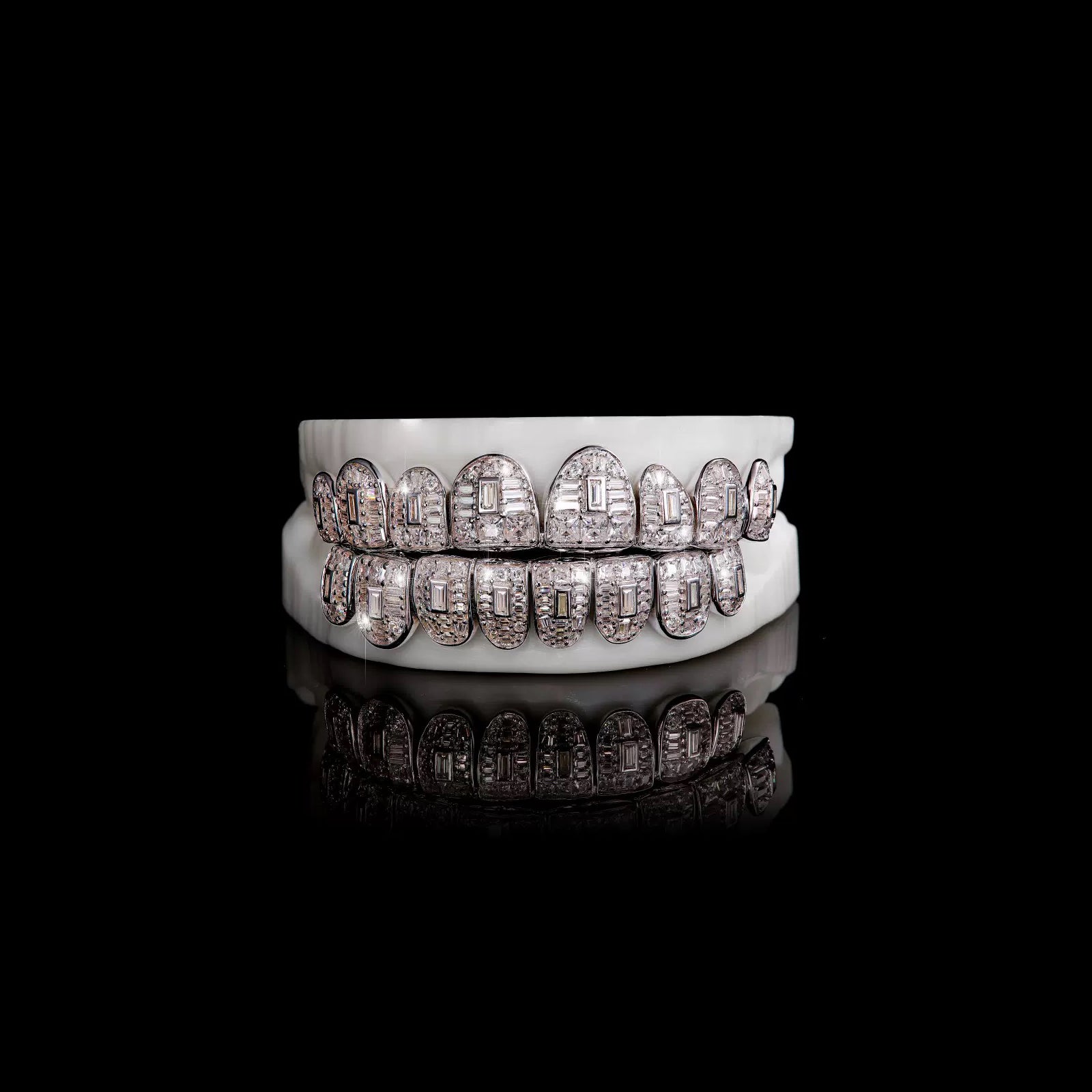 Custom grillz & Double row diamond grillz